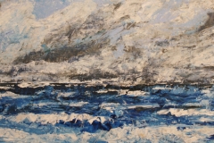 Dräuendes Meer 1, 2015, 69 x 147, Acryl auf Papier