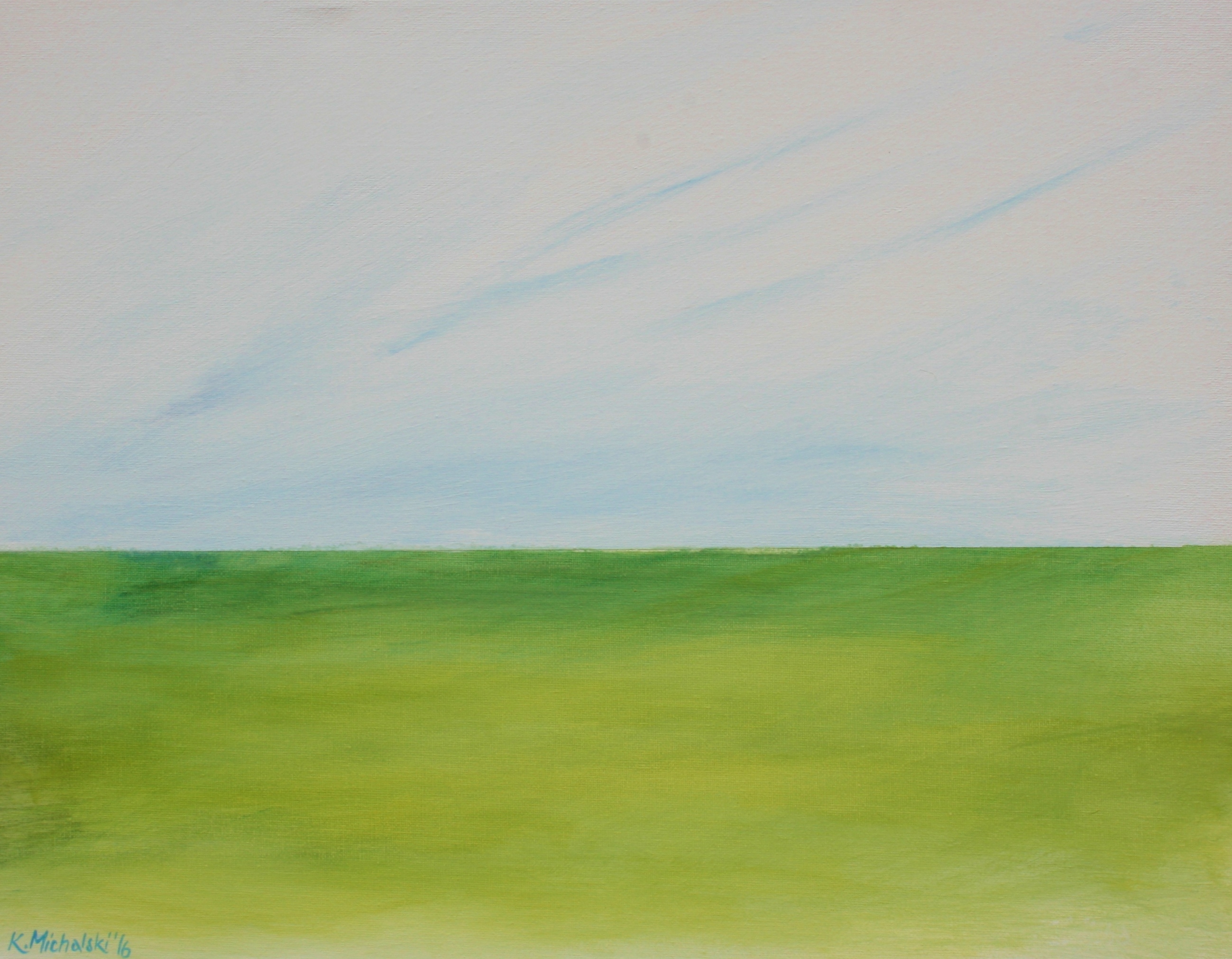 Horizont grün, 2016, 40 x 50, Acryl auf Leinwand