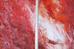 Himmel in rot, 2016, 2-teilig, 100 x 35, Acryl auf Leinwand